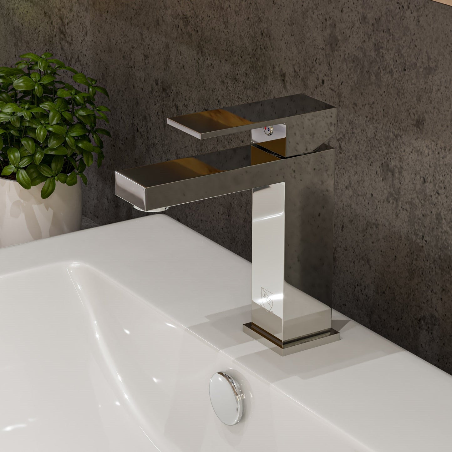 ALFI brand AB1229 Square Single Lever Bathroom Faucet