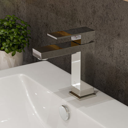 ALFI brand AB1229 Square Single Lever Bathroom Faucet