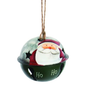 Metal Rustic Bell Ornament - Ho Ho Ho Santa