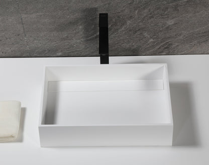 ALFI brand  ABRS2014 20" x 14" White Matte Solid Surface Resin Sink