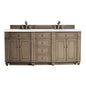 Bristol 72" Double Vanity Cabinet, Bright White