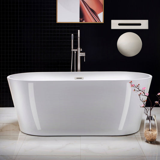 WOODBRIDGE 67" Acrylic Freestanding Bathtub Contemporary Soaking Tub