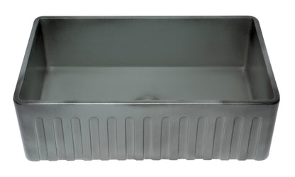 ALFI brand  ABCO3320SB Concrete Color 33 inch Reversible Single Fireclay Farmhouse Kitchen Sink