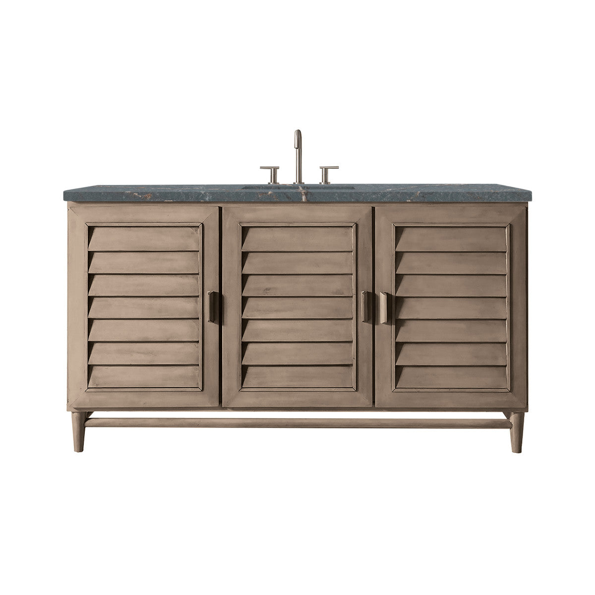 Portland 60" Single Vanity Cabinet, Whitewashed Walnut
