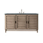 Portland 60" Single Vanity Cabinet, Whitewashed Walnut