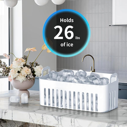 Ice Makers Countertop,26.5Lbs/24H,Self-Cleaning Portable Ice Maker Machine with HandleZ4701