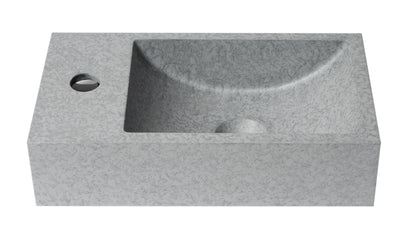 ALFI brand  ABCO108 16" Small Rectangular Solid Concrete Gray Matte Wall Mounted Bathroom Sink