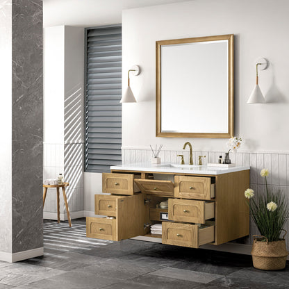 Laurent 48" Single Vanity Cabinet, Light Natural Oak