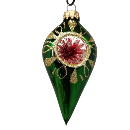 Krebs Value Glass Ornament 4 pack - Vintage Teardrop Reflectors