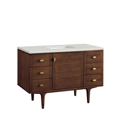 Amberly 48" Single Vanity Cabinet, Mid-Century Walnut