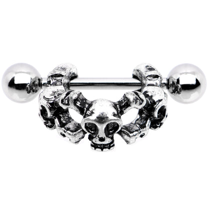 16G 1/2 Gothic Skull Cartilage Cuff