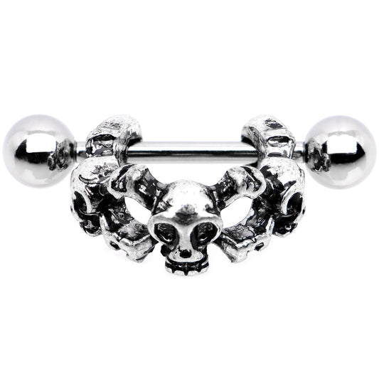 16G 1/2 Gothic Skull Cartilage Cuff