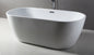 ALFI brand  AB8839 67 inch White Oval Acrylic Free Standing Soaking Bathtub