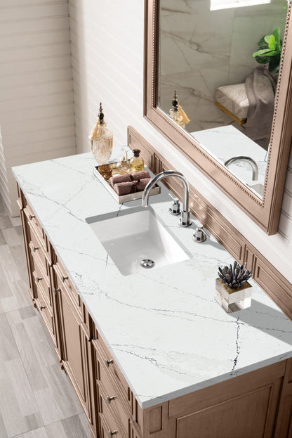 Bristol 60" Single Vanity Cabinet, Bright White