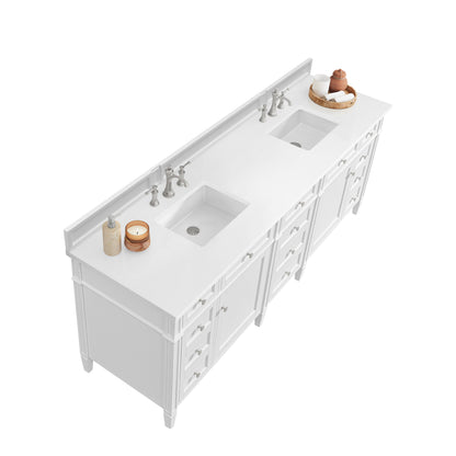 Brittany 84" Double Vanity in Bright White
