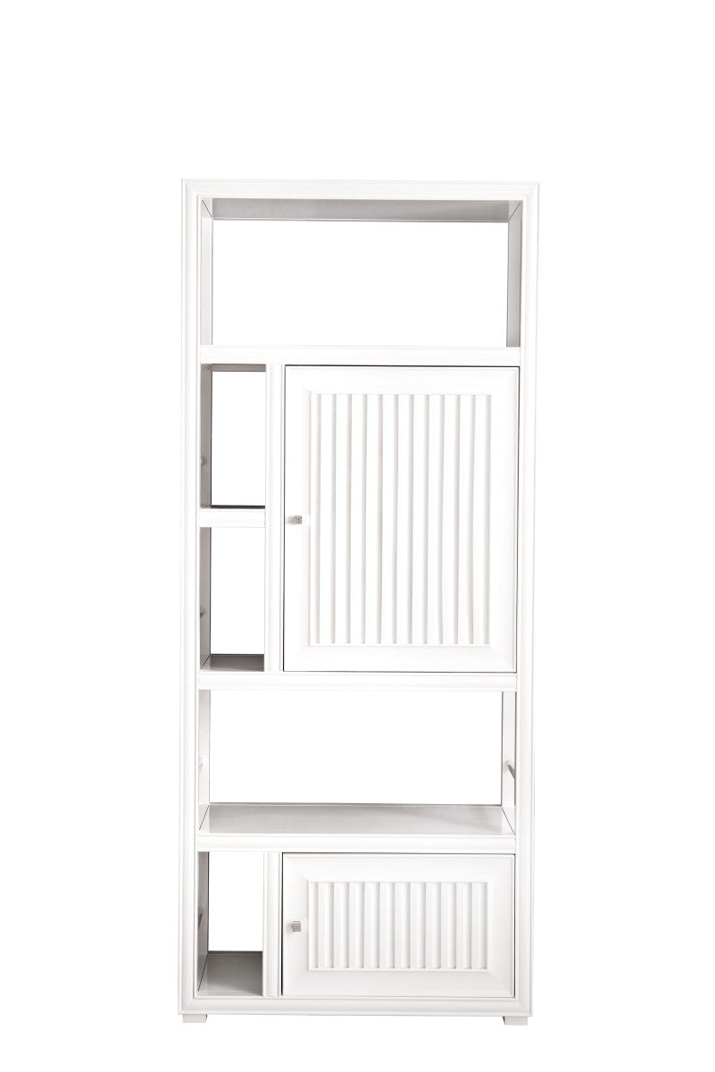 Athens 30" Double-Sided Linen Cabinet, Glossy White