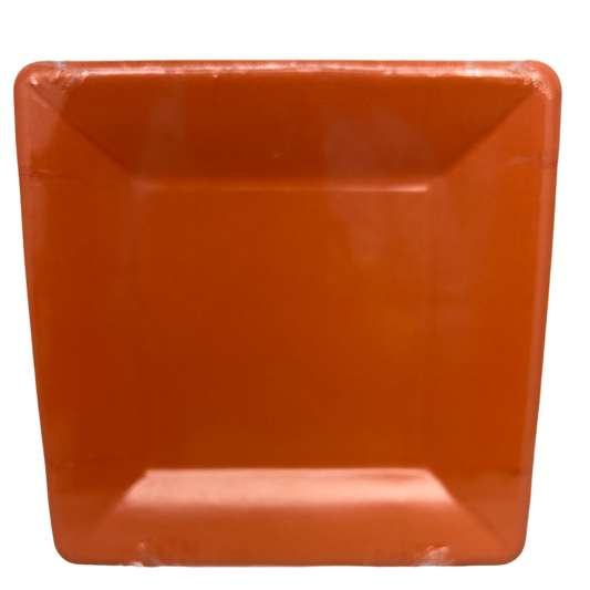 Grosgrain Border Paper Goods (Deep Orange) - Salad/Desert Plate