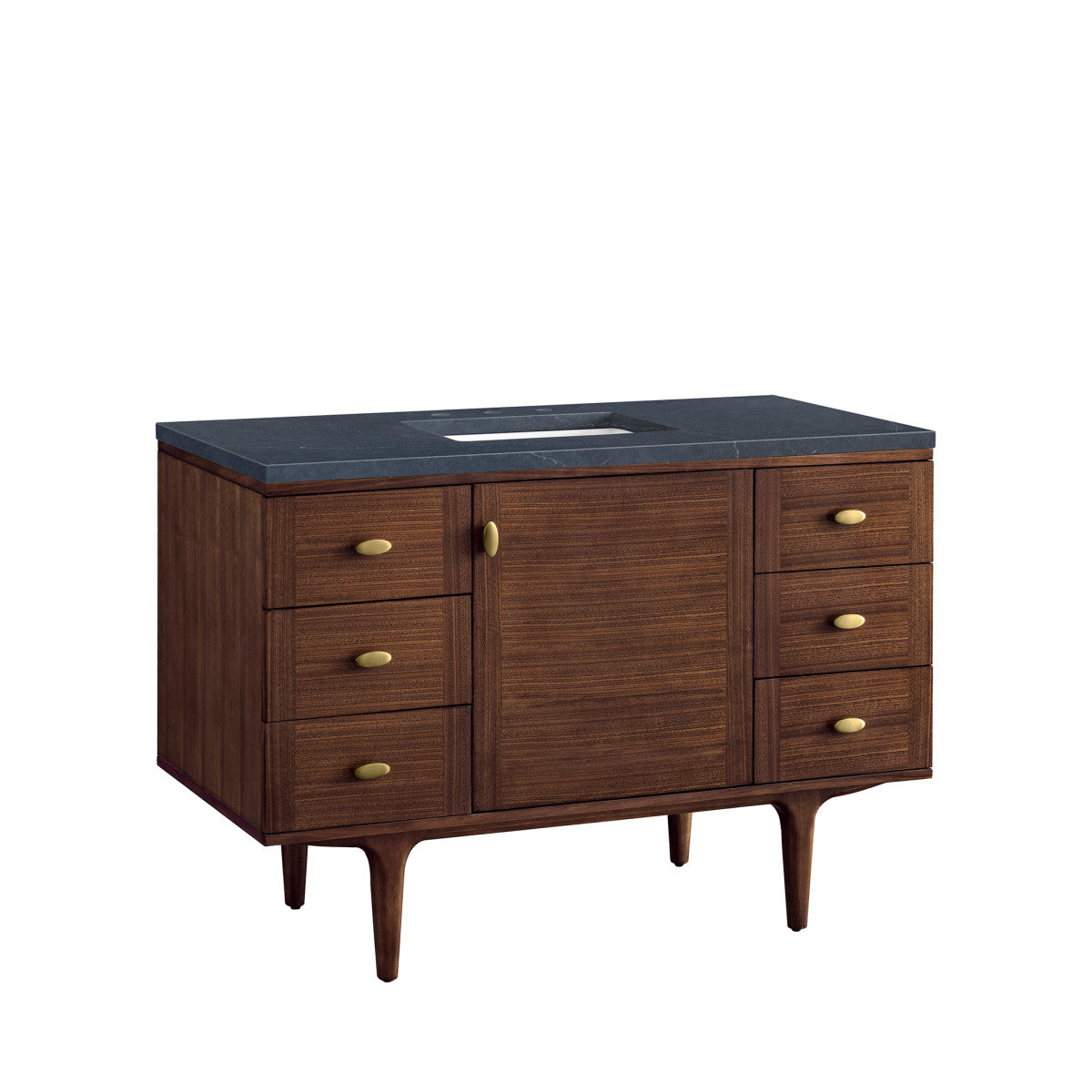 Amberly 48" Single Vanity Cabinet, Mid-Century Walnut