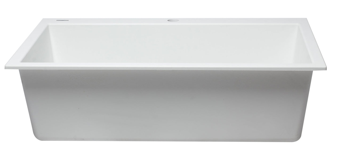 ALFI brand AB3322DI 33" Single Bowl Drop In Granite Composite Kitchen Sink