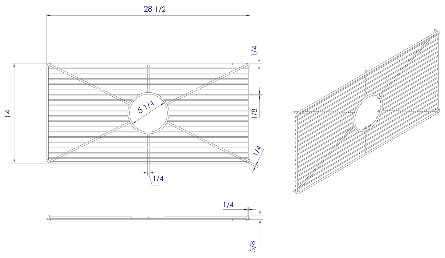 ALFI brand  ABGR3318 Stainless steel kitchen sink grid for AB3318SB