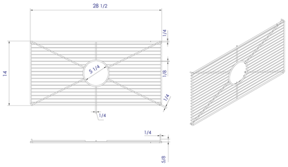 ALFI brand  ABGR3318 Stainless steel kitchen sink grid for AB3318SB