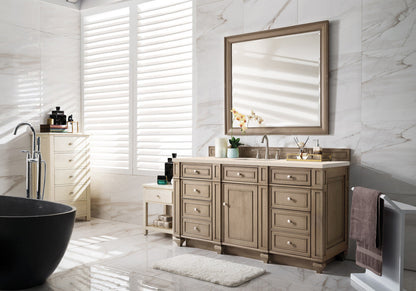 Bristol 60" Single Vanity Cabinet, Bright White