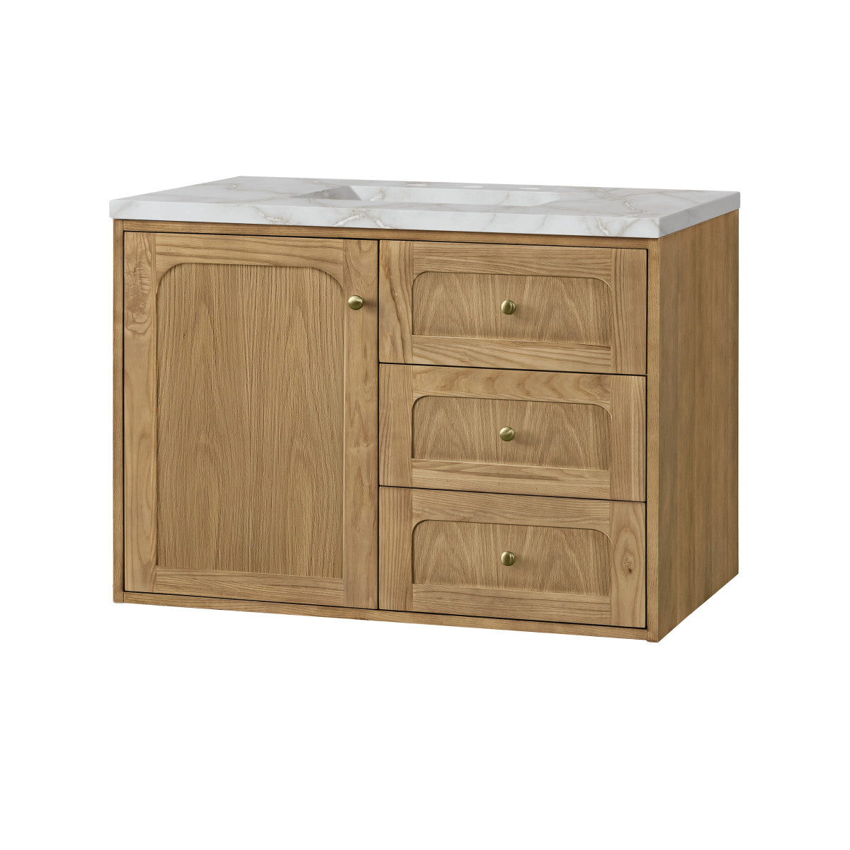 Laurent 36" Single Vanity Cabinet, Light Natural Oak