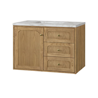 Laurent 36" Single Vanity Cabinet, Light Natural Oak