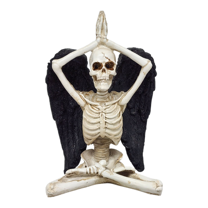 Yoga Skeleton Figurine - Urdhva Hastasana in Sukhasana Pose