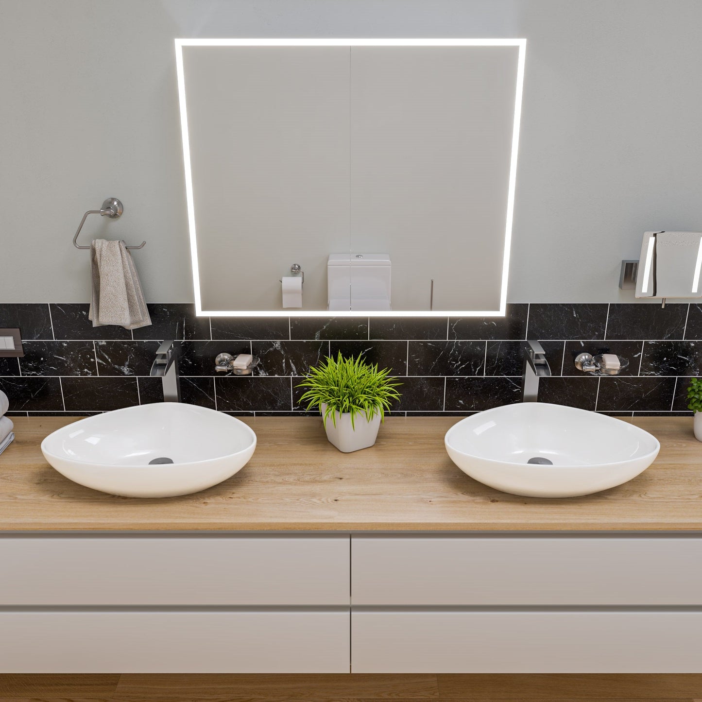 ALFI brand AB1597 Single Hole Tall Waterfall Bathroom Faucet