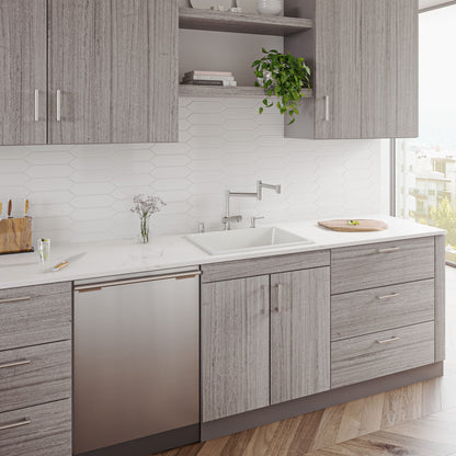 ALFI brand AB2418UD 24" x 18" Fireclay Undermount / Drop In Fireclay Kitchen Sink