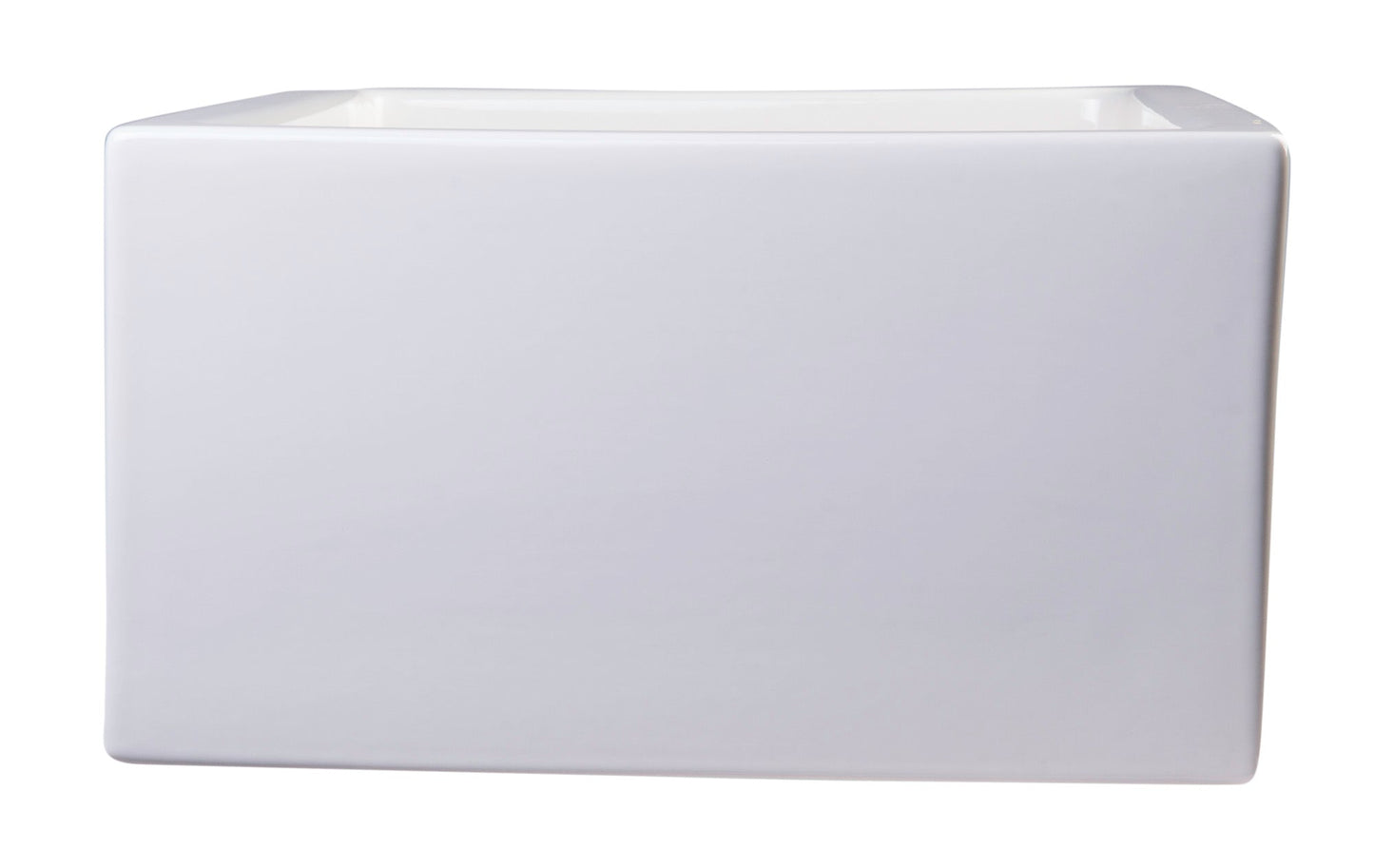 ALFI brand AB3018SB Smooth Apron Thick Wall Fireclay Single Bowl Farm Sink