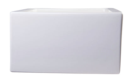ALFI brand AB3018SB Smooth Apron Thick Wall Fireclay Single Bowl Farm Sink