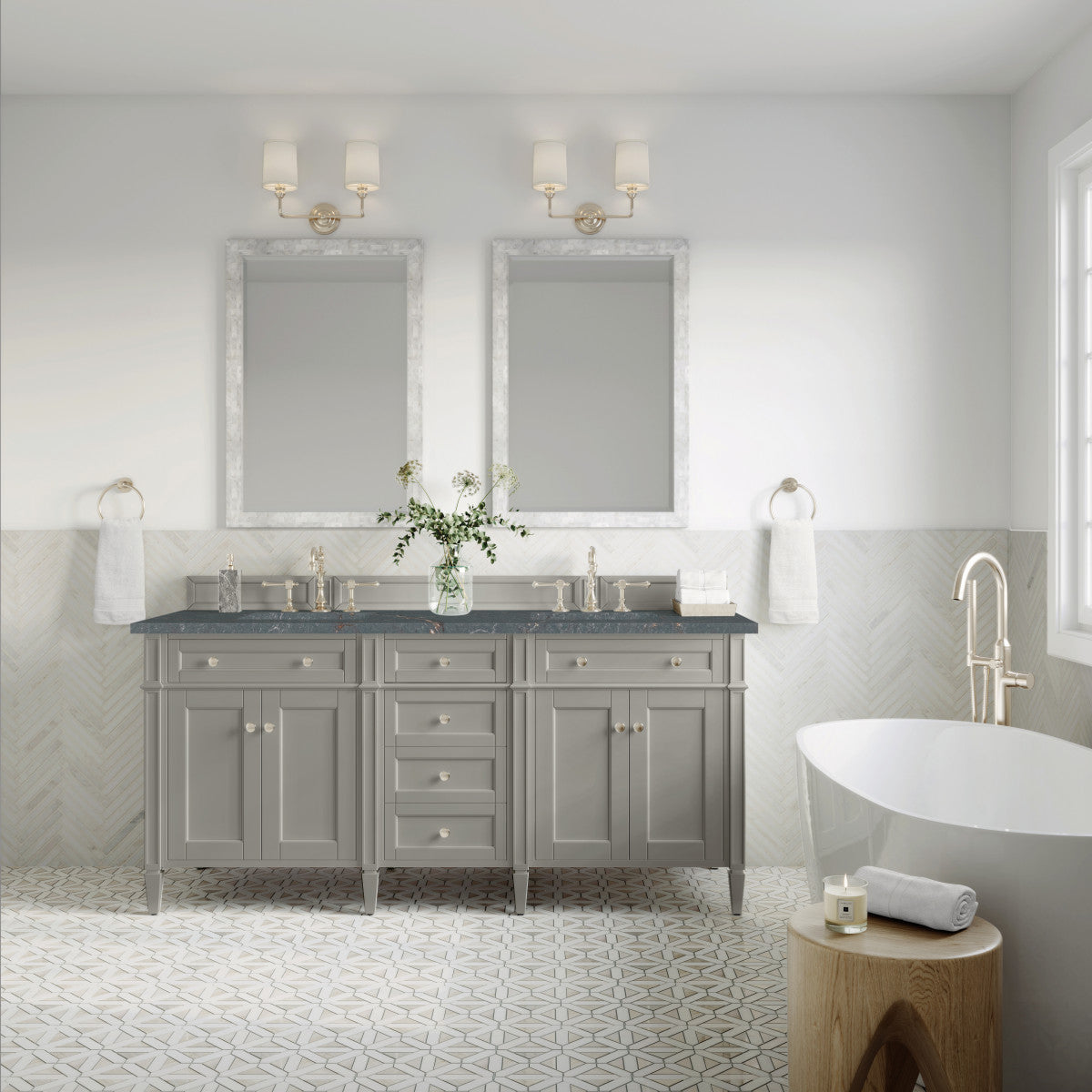 Brittany 72" Double Vanity Cabinet