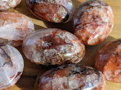 Fire Quartz Palm Stones