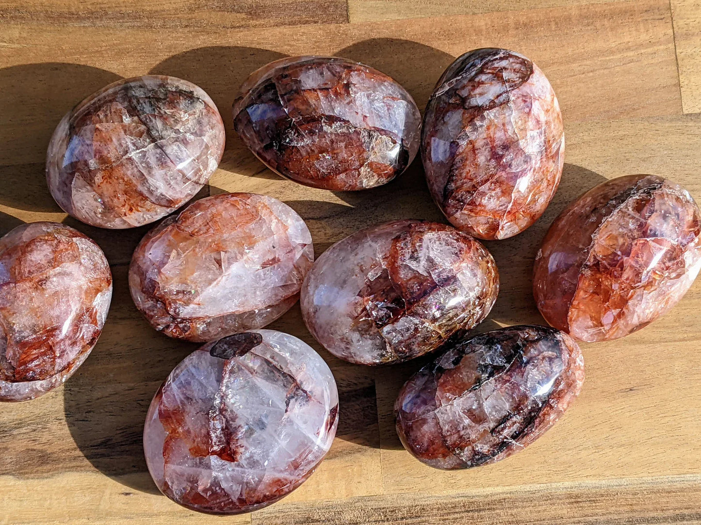 Fire Quartz Palm Stones