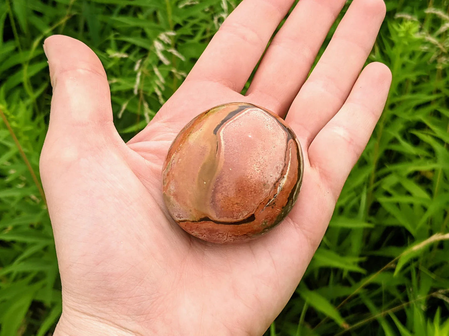 Polychrome Jasper Palm Stones