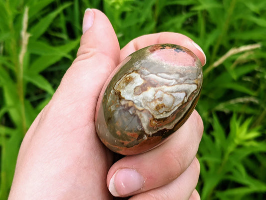 Polychrome Jasper Palm Stones
