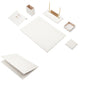 MOOG Leather Desk Set-8 Accessories - Pink - 8 PCS