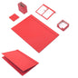 MOOG Leather Desk Set-5 Accessories -White- 5 PCS