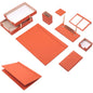 MOOG Leather Desk Set - Double Document Tray- White - 10 PCS