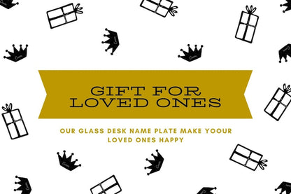 MOOG Personalized Glass Desk Name Plate