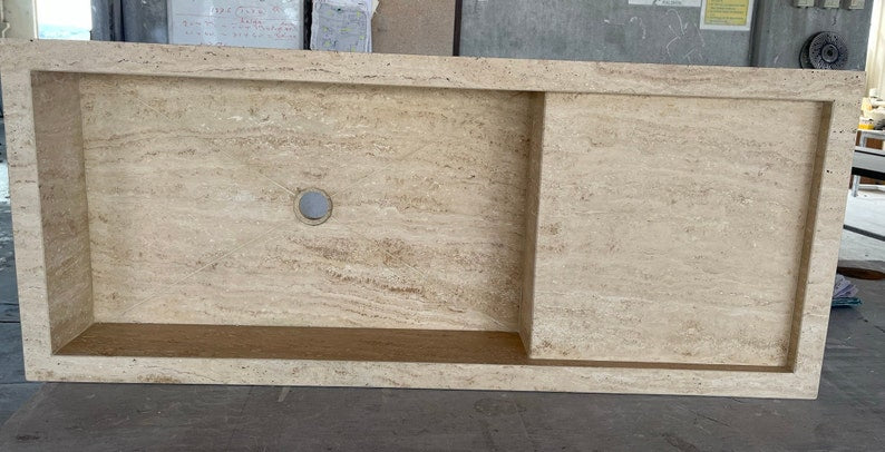 Custom Travertine Sink (TR-089)
