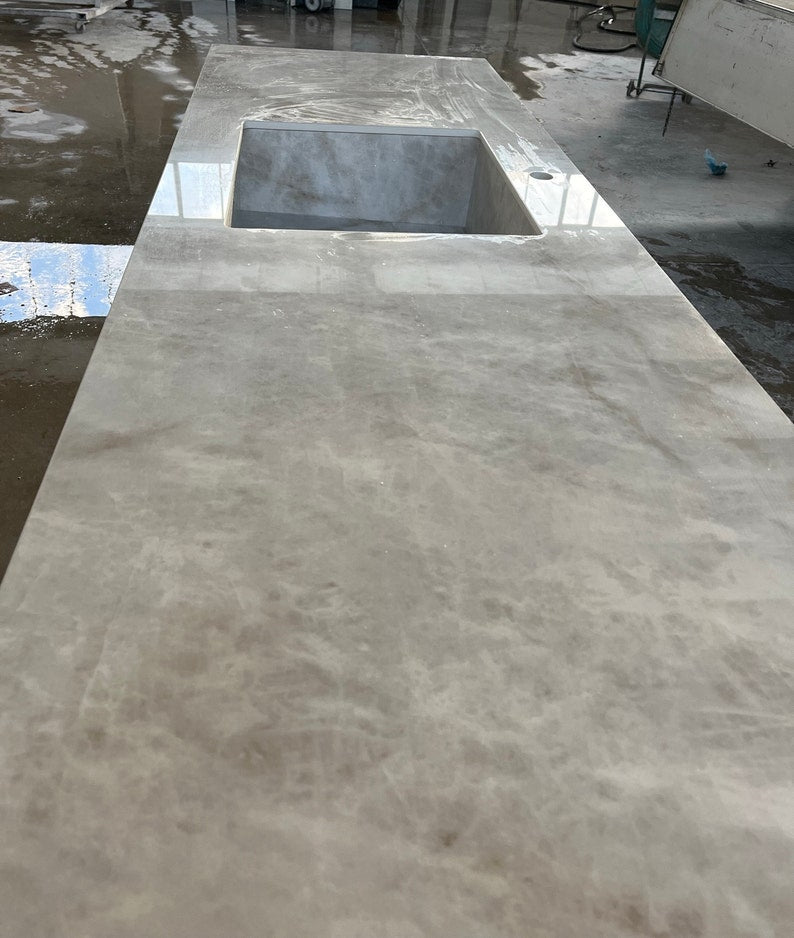 Custom Cyrstal Ice Polished Porcelain Sink (ES-057)