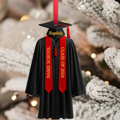 Graduation Ornament - Personalized Custom Shaped Acrylic Ornament - Class Of 2025, Graduation Gift