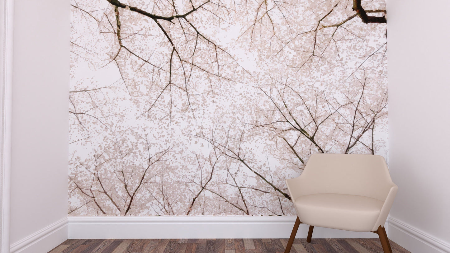 Cherry Blossom Mural | Kitchen + Metal