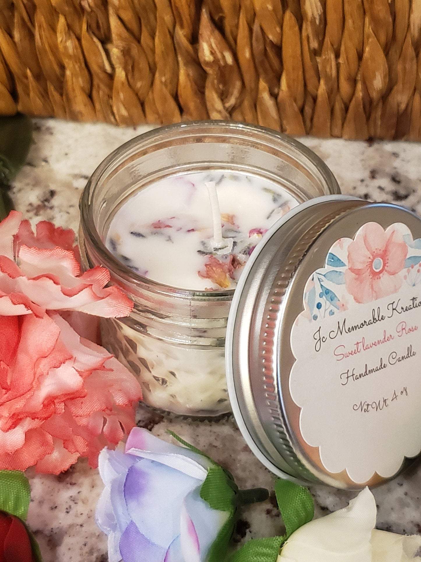 Sweet Lavender Rose Candle