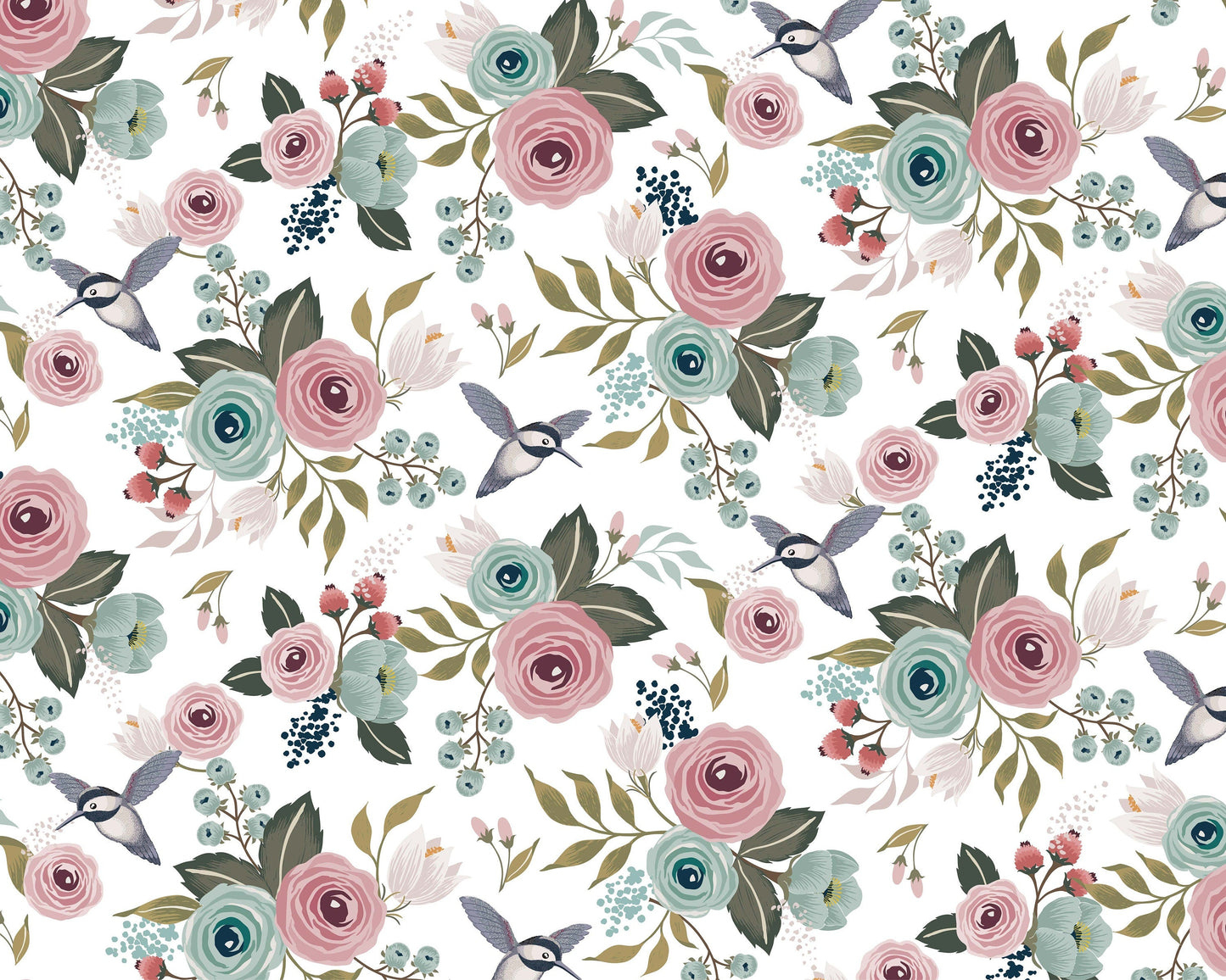Blue Peony Wallpaper | Kitchen + Metal