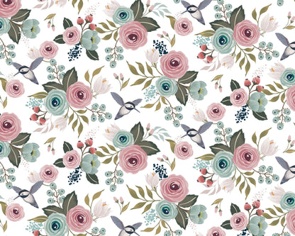 Blue Peony Wallpaper | Kitchen + Metal