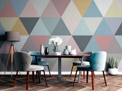 Triangle Abstract Wall Mural | Kitchen + Metal
